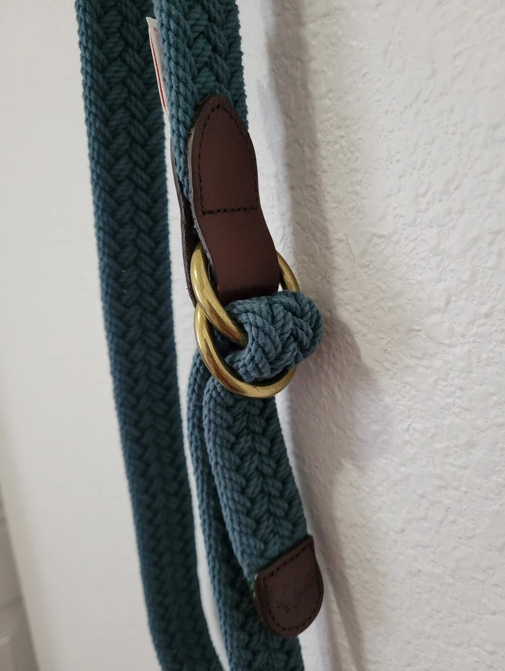 Ralph Lauren Double RL Cotton And Leather Braided Belt